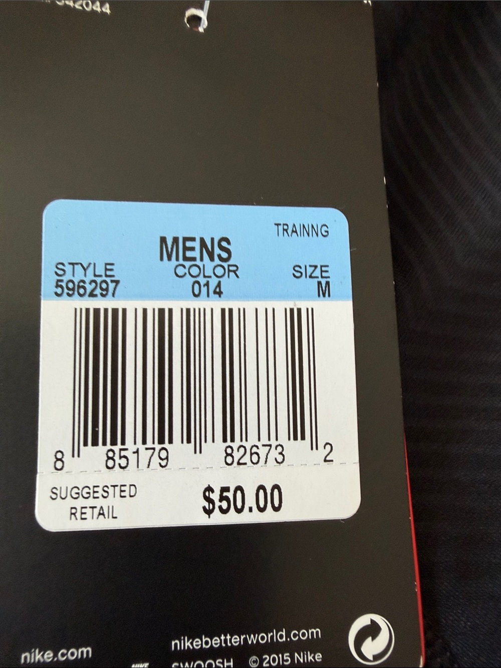 Nike Men’s new with tags size M Black Leggings with Neon Yellow Logo waistband - Picture 4 of 4